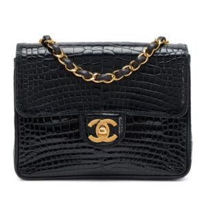 Chanel Vintage Mini Square Flap – Black Alligator