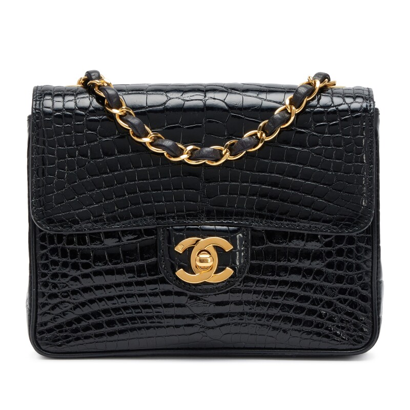Chanel Vintage Mini Square Flap – Black Alligator