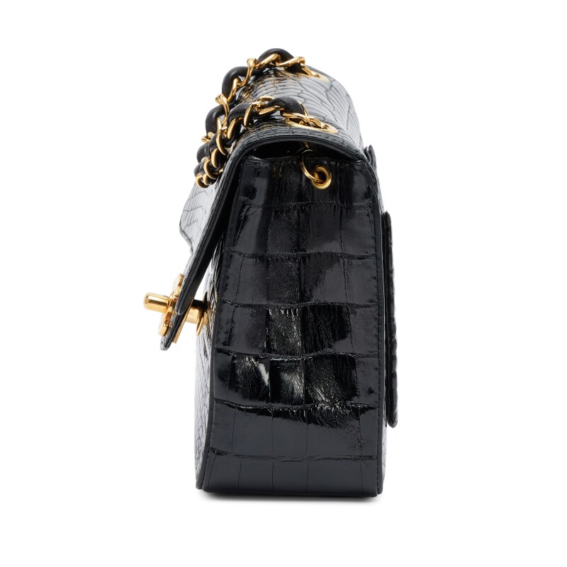 Chanel Vintage Mini Square Flap – Black Alligator - Görsel 3