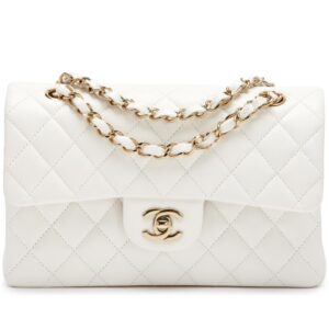 Chanel Small Classic Double Flap – Cream White Caviar