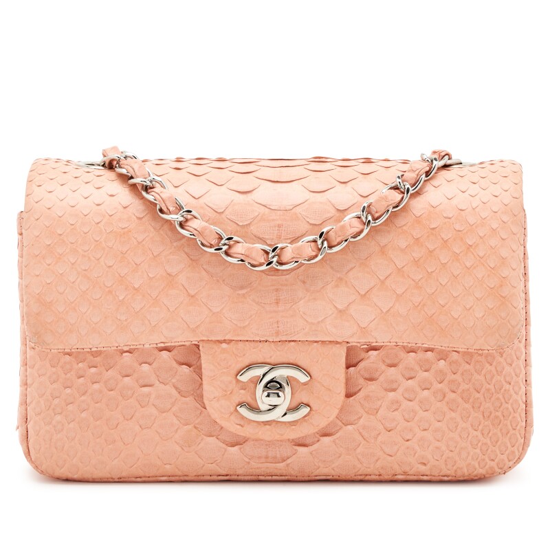 Chanel Small Single Flap – Soft Pink Python