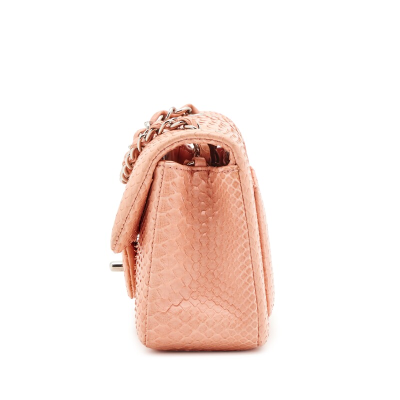 Chanel Small Single Flap – Soft Pink Python - Görsel 3