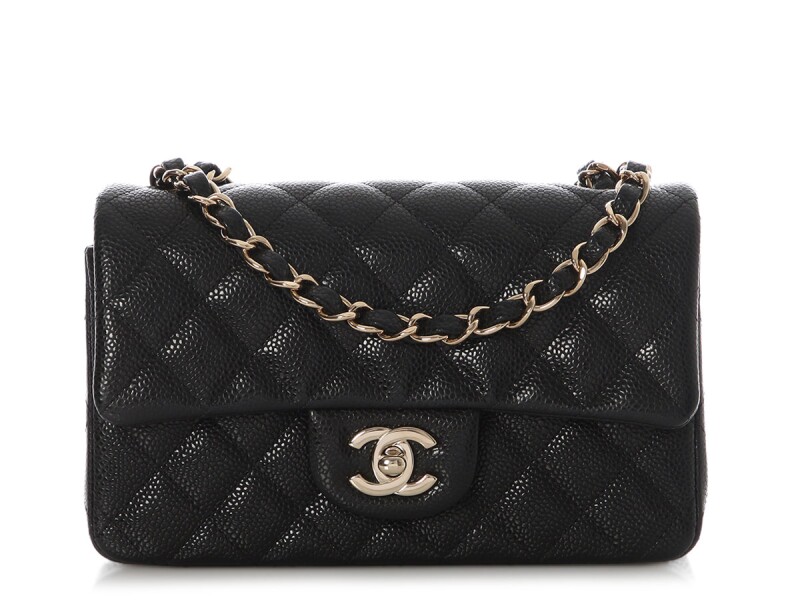 Chanel Rectangular Mini Classic Flap – Black Quilted Caviar